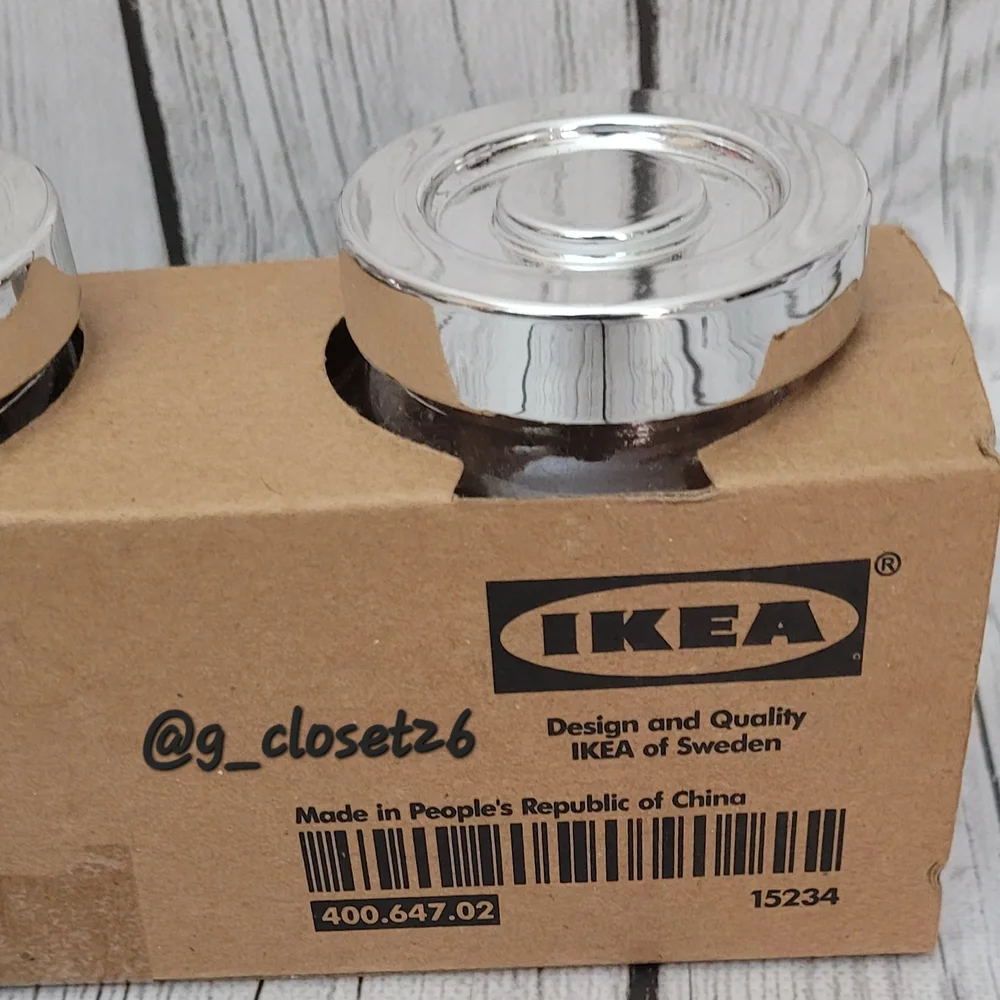 IKEA RAJTAN Spice Jars Glass w/Lids 4PK New